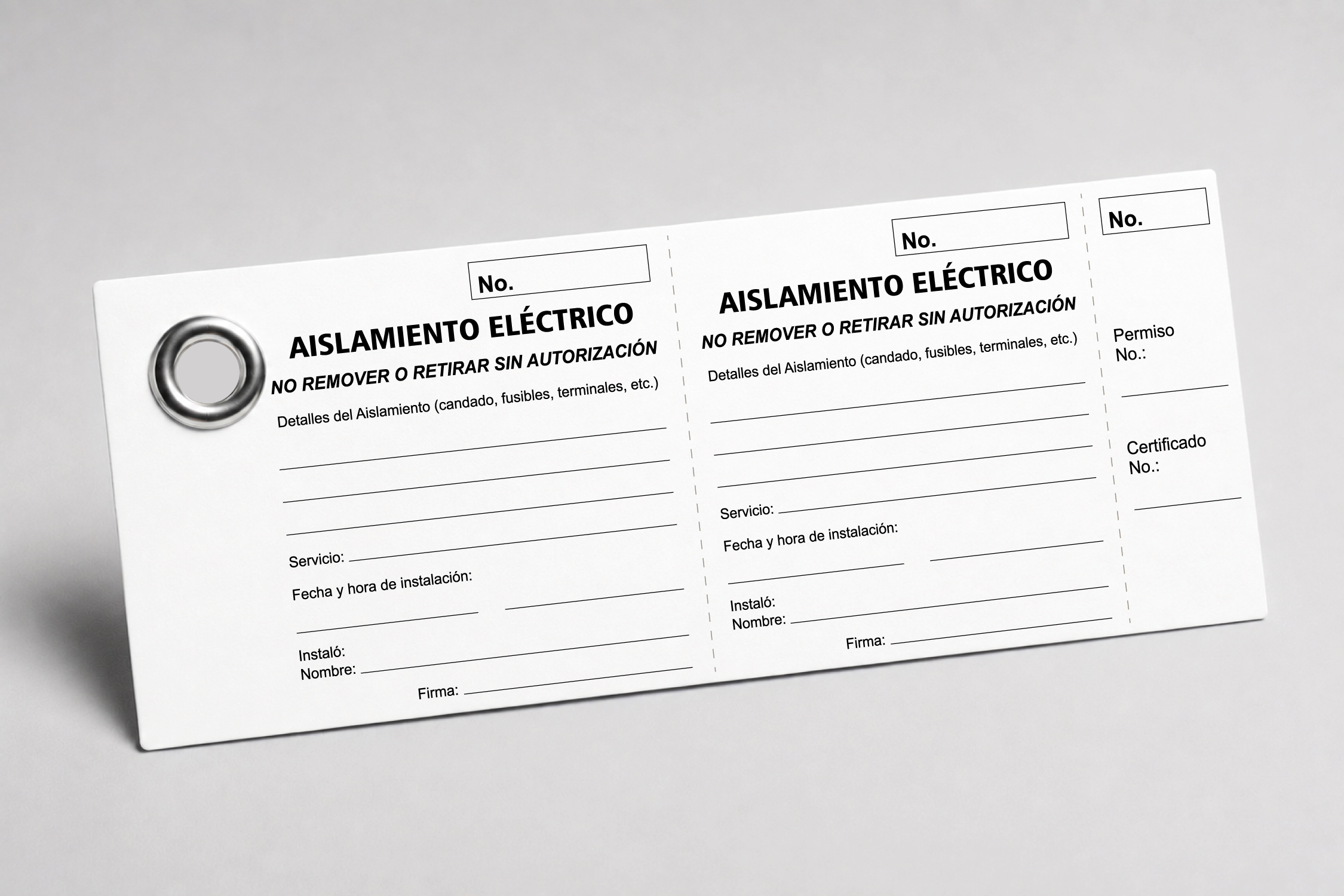 Etiqueta de Aislamiento Eléctrico